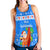 (Custom Personalised) Hawaii Christmas Women Racerback Tank Santa Claus Surfing Simple Style - Blue LT8 - Polynesian Pride