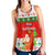 Hawaii Christmas Women Racerback Tank Santa Claus Surfing Simple Style - White LT8 - Polynesian Pride