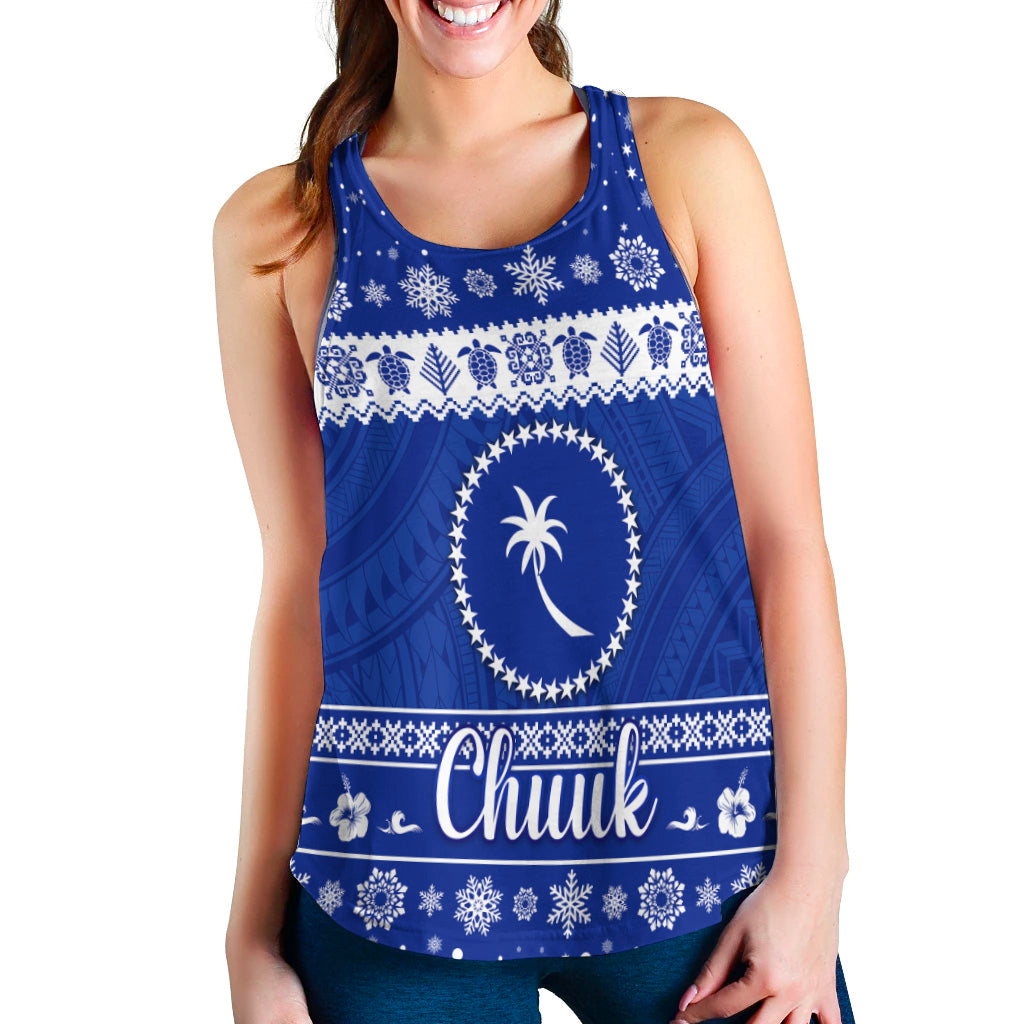 FSM Chuuk Christmas Women Racerback Tank Simple Style LT8 - Polynesian Pride