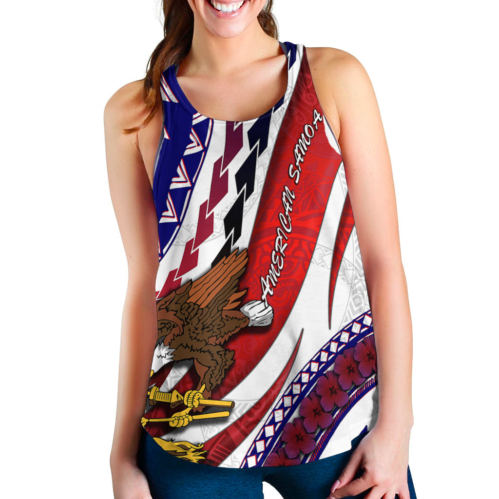 American Samoa Women Racerback Tank Artsy Style LT9 - Polynesian Pride