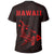 Hawaii Kakau Hammerhead Shark T Shirt Red - Polynesian Pride