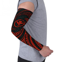 Polynesian Hawaii Arm Sleeve - Red Tribal Wave LT9 - Polynesian Pride