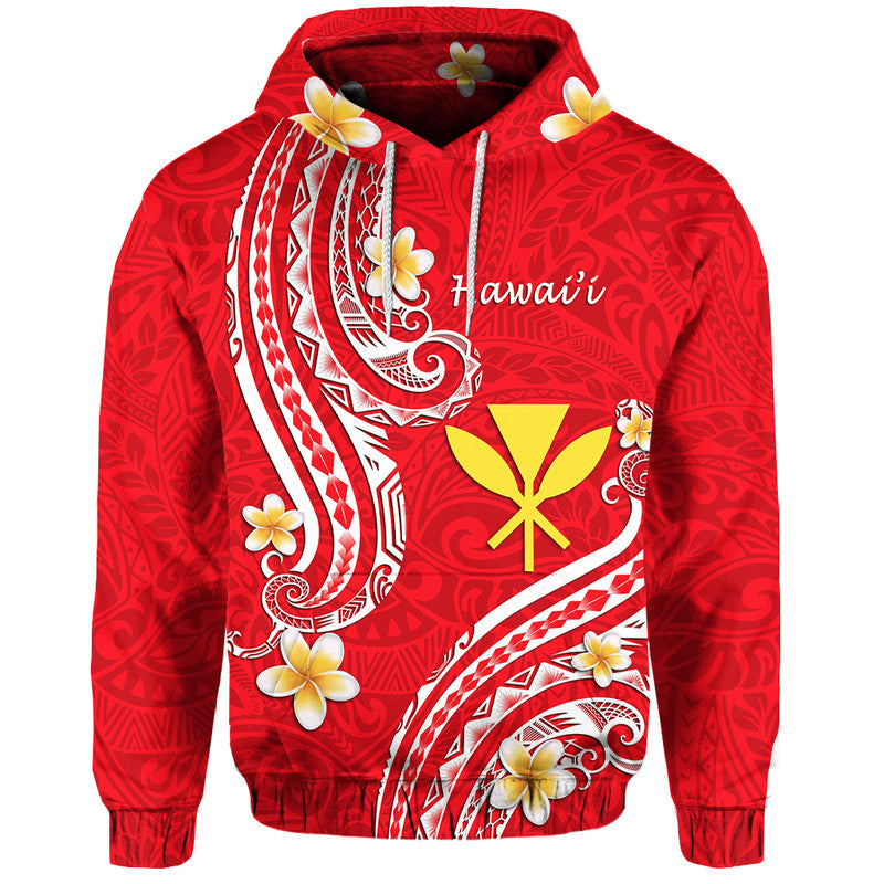 Hawaii Hoodie Red Polynesian Line Style LT9 Hoodie Red - Polynesian Pride