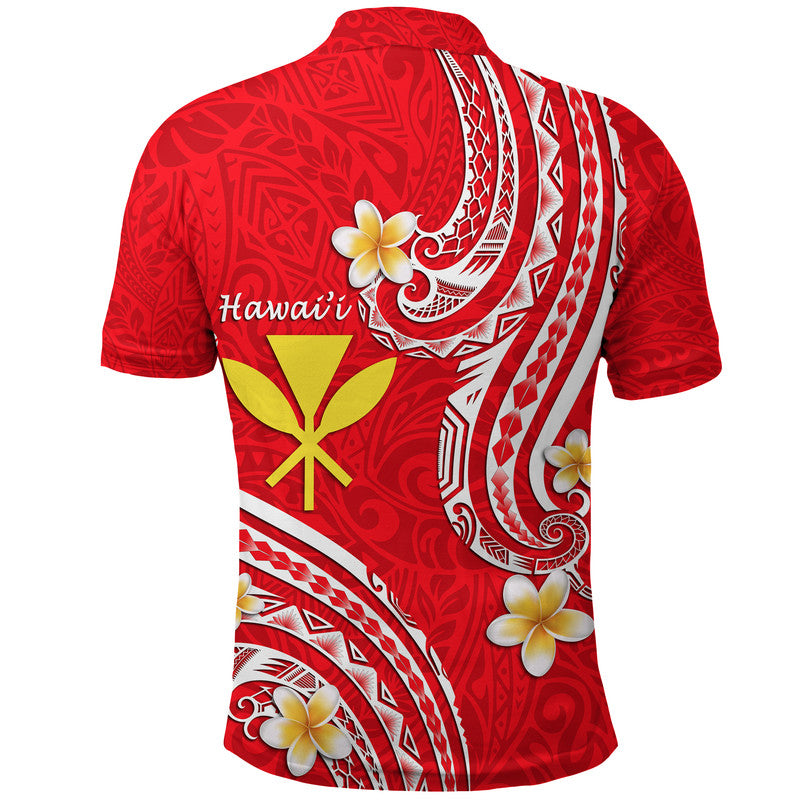 Hawaii Polo Shirt Red Polynesian Line Style LT9 - Polynesian Pride