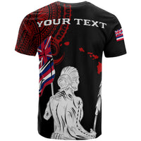 Personalized Hawaii Map Polynesian Warrior Ikaika Unisex T Shirt William Style Red - Polynesian Pride