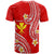 Hawaii T Shirt Red Polynesian Line Style LT9 - Polynesian Pride