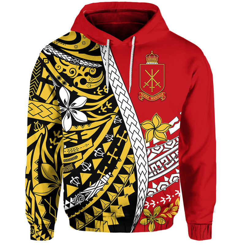 Tonga Terra Marique Hoodie Red Polynesian Minimalist Style LT9 Hoodie Red - Polynesian Pride