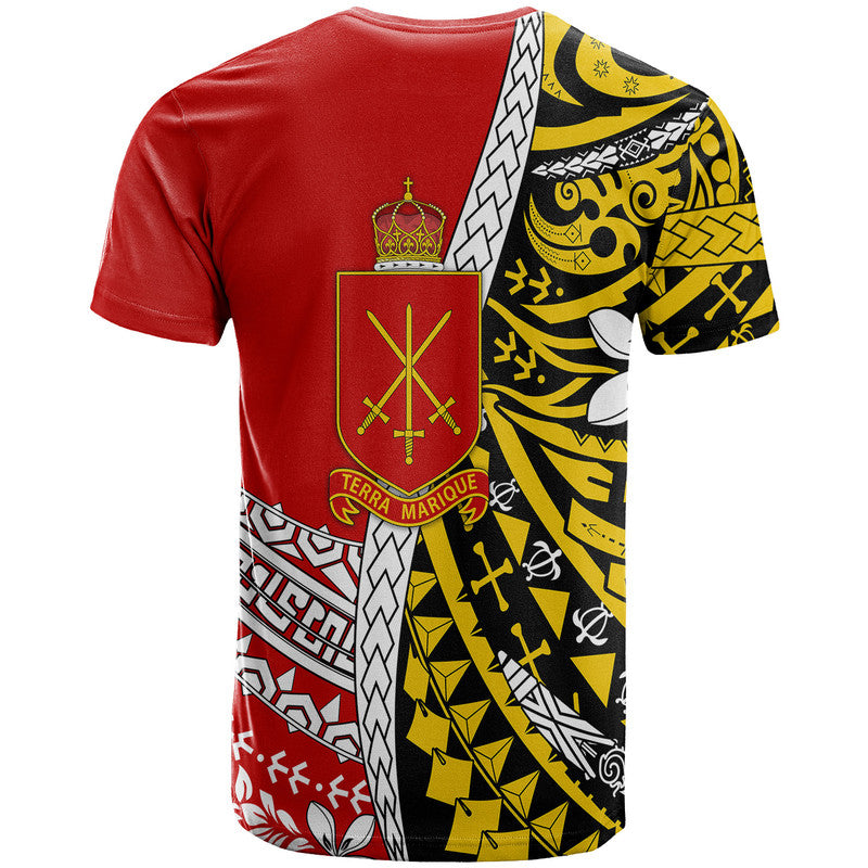 Custom Tonga Terra Marique T Shirt Red Polynesian Minimalist Style LT9 - Polynesian Pride