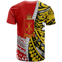 Custom Tonga Terra Marique T Shirt Red Polynesian Minimalist Style LT9 - Polynesian Pride