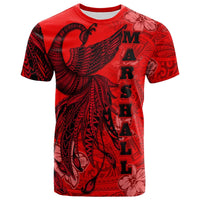 Marshall Islands T Shirt Polynesian Phoenix Bird, Fairytales Bird Red Unisex Red - Polynesian Pride