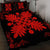 Hawaiian Quilt Maui Plant And Hibiscus Pattern Quilt Bed Set - Red Black - AH - Polynesian Pride