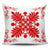 Hawaiian Quilt Maui Plant And Hibiscus Pattern Pillow Covers - Red White - AH One Size Red - Polynesian Pride