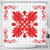 Hawaiian Quilt Maui Plant And Hibiscus Shower Curtain - Red White - AH 177 x 172 (cm) Red - Polynesian Pride