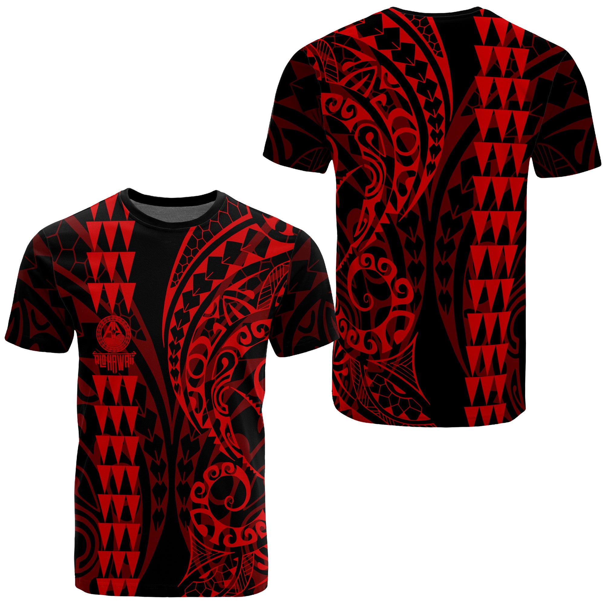 Hawaii Kakau Polynesian T Shirt Pre BFCM 2020 Red Unisex Red - Polynesian Pride