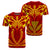 Hawaii Kanaka Polynesian Football Jersey T Shirt Red and Yellow Bernice Style Unisex Red - Polynesian Pride