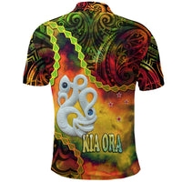 New Zealand Maori Polo Shirt Aotearoa Manaia Reggae Paua Shell Kia Ora LT9 - Polynesian Pride