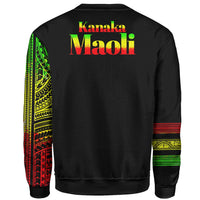 Hawaii Sweatshirt - Kanaka Maoli Simple Style Reggae Color - Polynesian Pride