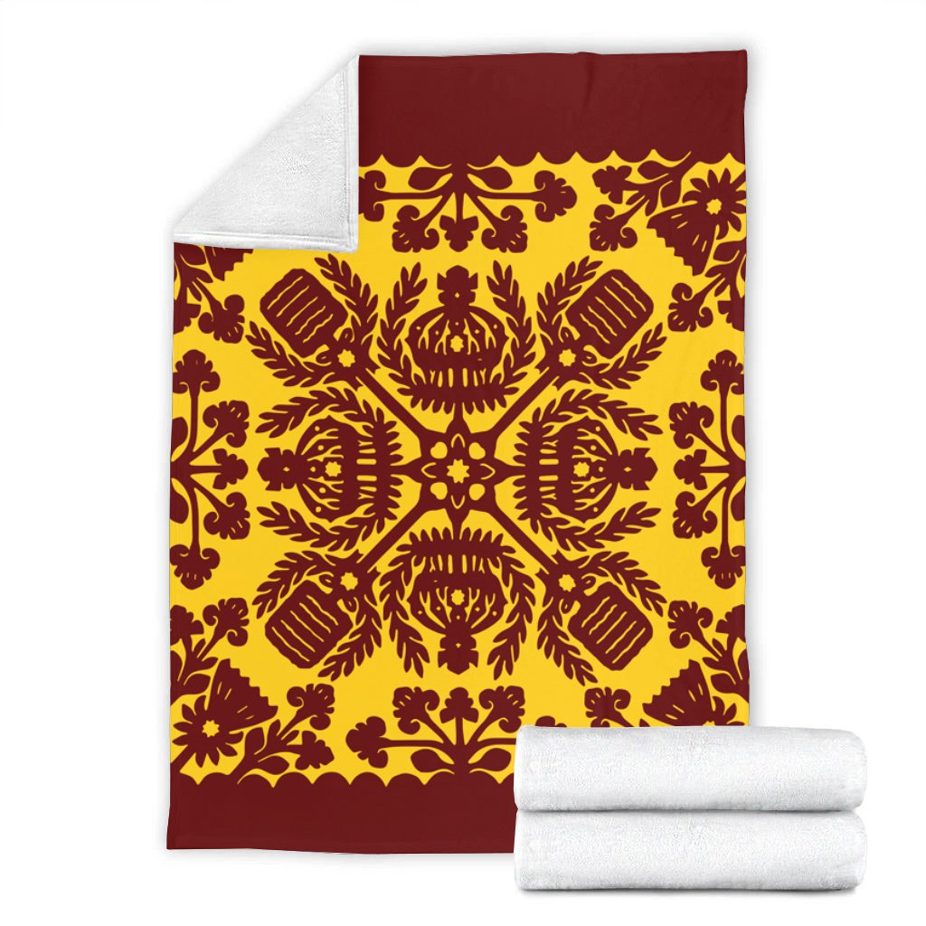 Hawaii Blanket - Royal King Quilting Style Blanket - AH - Polynesian Pride