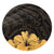 Royal Hibiscus Polynesian Tribal Golden Round Carpet - AH Round Carpet Luxurious Plush - Polynesian Pride