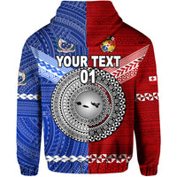 Custom Tonga and Samoa Together Hoodie Unique Style, Custom Text and Number LT8 - Polynesian Pride