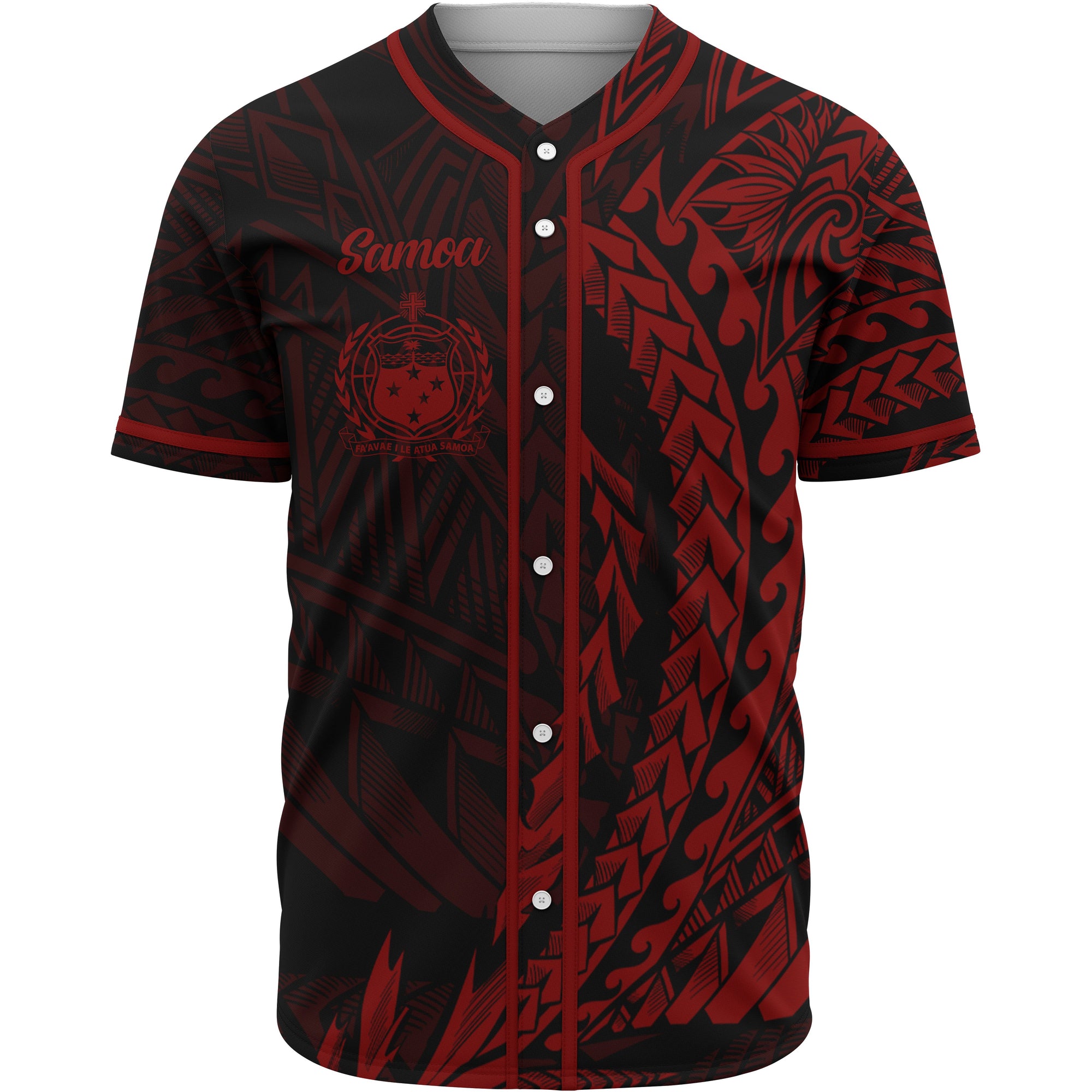 Samoa Baseball Shirt - Red Wings Style Unisex Gold - Polynesian Pride