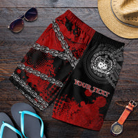 Samoa Polynesian Personalised Men's Shorts - Polynesian Chain Style Black - Polynesian Pride