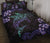 Hawaii Shark Polynesian Hibiscus Quilt Bed Set - Purple Style - AH Art - Polynesian Pride