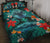 Hawaii Shark Hibiscus Paradise Quilt Bed Set - Stronger - AH Blue - Polynesian Pride