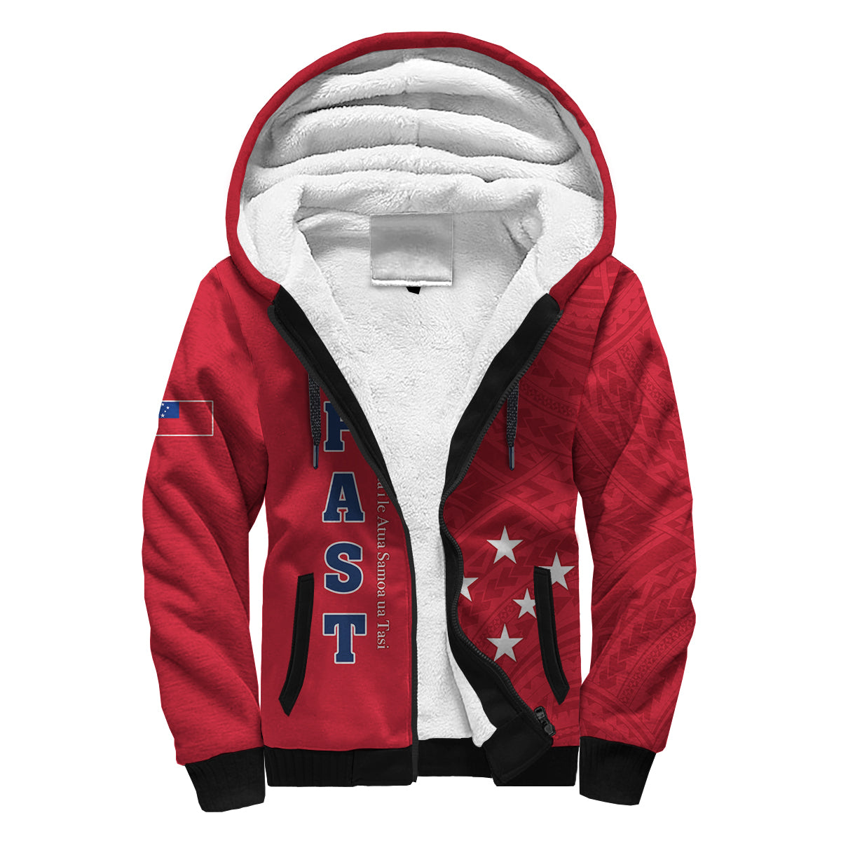 (Custom Personalised) F.A.S.T Samoa Sherpa Hoodie We Ready Polynesian Samoan LT13 - Polynesian Pride