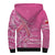 Tonga Breast Cancer Shepa Hoodie Tongan Ngatu Pattern No One Fights Alone LT14 - Polynesian Pride