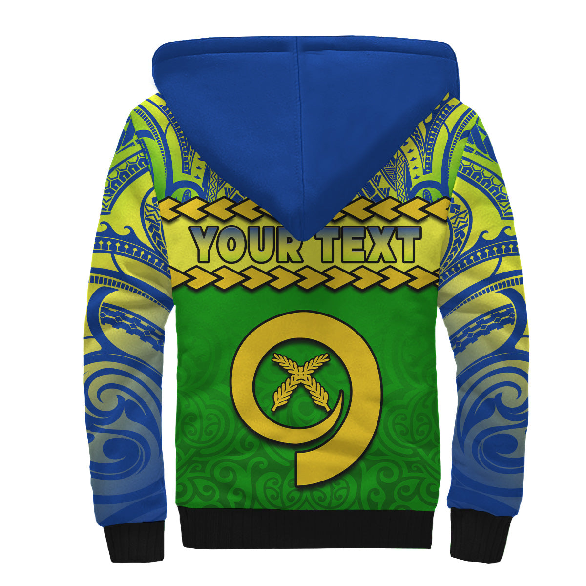 (Custom Personalised) Malampa Province Sherpa Hoodie Vanuatu Pig Tusk Polynesian Flag Style LT14 - Polynesian Pride