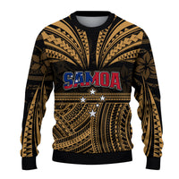 (Custom Personalised) Samoa Tatau Sweater Gold Polynesian Proud Samoan LT13 Unisex Gold - Polynesian Pride