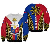 (Custom Personalised) Philippines Sweatshirt Sun Rayonnant LT13 Unisex Red - Polynesian Pride