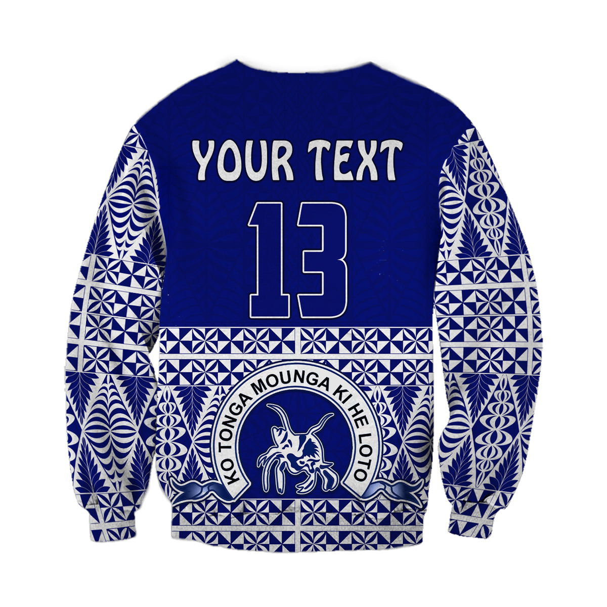 (Custom Personalised) TOLOA Sweatshirt Tupou College Tonga Pattern LT13 - Polynesian Pride