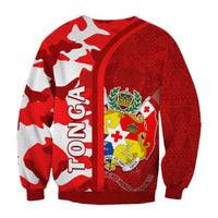(Custom Personalised) Tonga Unique Sweatshirt Camouflage with Tongan Pattern LT13 - Polynesian Pride