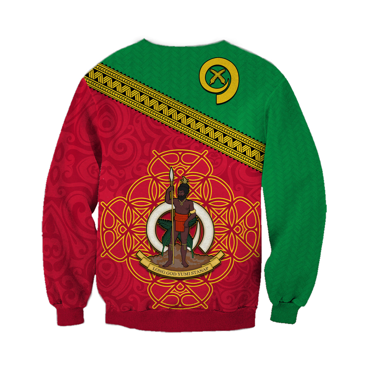 Vanuatu Sweatshirt Pattern Sand Drawing LT13 - Polynesian Pride