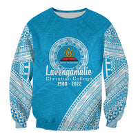 Lavengamalie College Tonga Sweatshirt Happy 42nd Anniversary LT13 Unisex Blue - Polynesian Pride