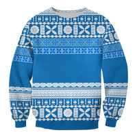 (Custom Text and Number) Bula Fiji Sweatshirt Tapa Pattern LT13 - Polynesian Pride