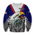 (Custom Personalised) American Samoa Sweatshirt Bald Eagle Mix Polynesian LT13 - Polynesian Pride