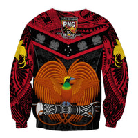 Papua New Guinea Rugby Sweatshirt PNG Kumuls Bird Of Paradise Black LT14 - Polynesian Pride