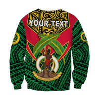 (Custom Personalised) Vanuatu Rugby Sweatshirt Coat Of Arms Polynesian Pattern LT14 - Polynesian Pride