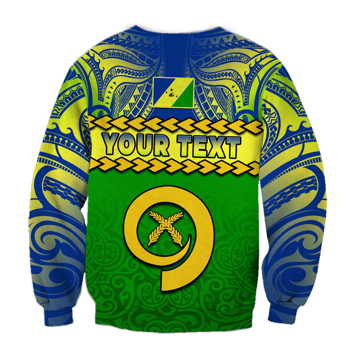 (Custom Personalised) Malampa Province Sweatshirt Vanuatu Pig Tusk Polynesian Flag Style LT14 - Polynesian Pride