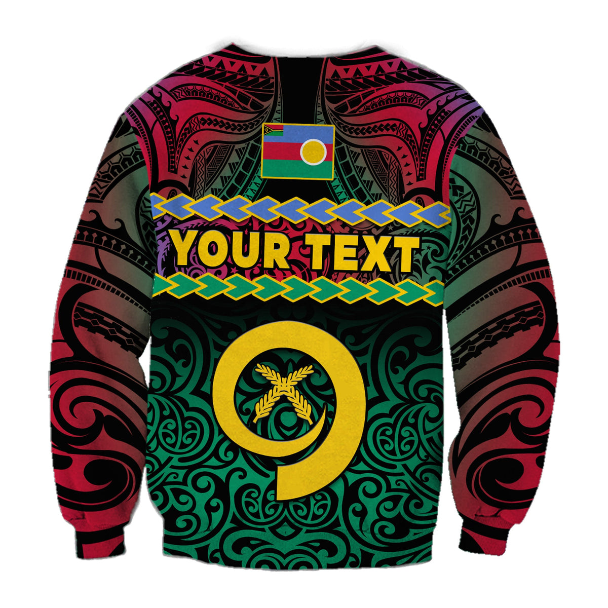 (Custom Personalised) Shefa Province Sweatshirt Vanuatu Pig Tusk Polynesian Flag Style LT14 - Polynesian Pride