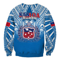 Samoa Rugby Sweatshirt Toa Samoa Polynesian Pacific Blue Version LT14 - Polynesian Pride
