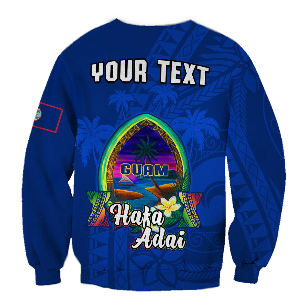 (Custom Personalised) Guam Sweatshirt Hafa Adai Latte Stone Proud Chamorro LT14 - Polynesian Pride
