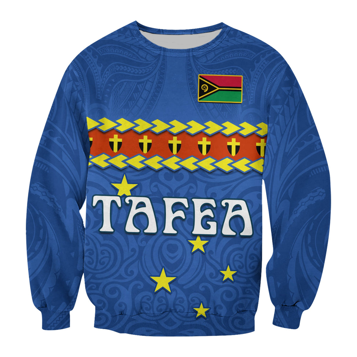 (Custom Personalised) Tafea Province Sweatshirt Vanuatu Pig Tusk Polynesian Flag Style LT14 - Polynesian Pride