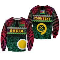 (Custom Personalised) Shefa Province Sweatshirt Vanuatu Pig Tusk Polynesian Flag Style LT14 Unisex Black - Polynesian Pride