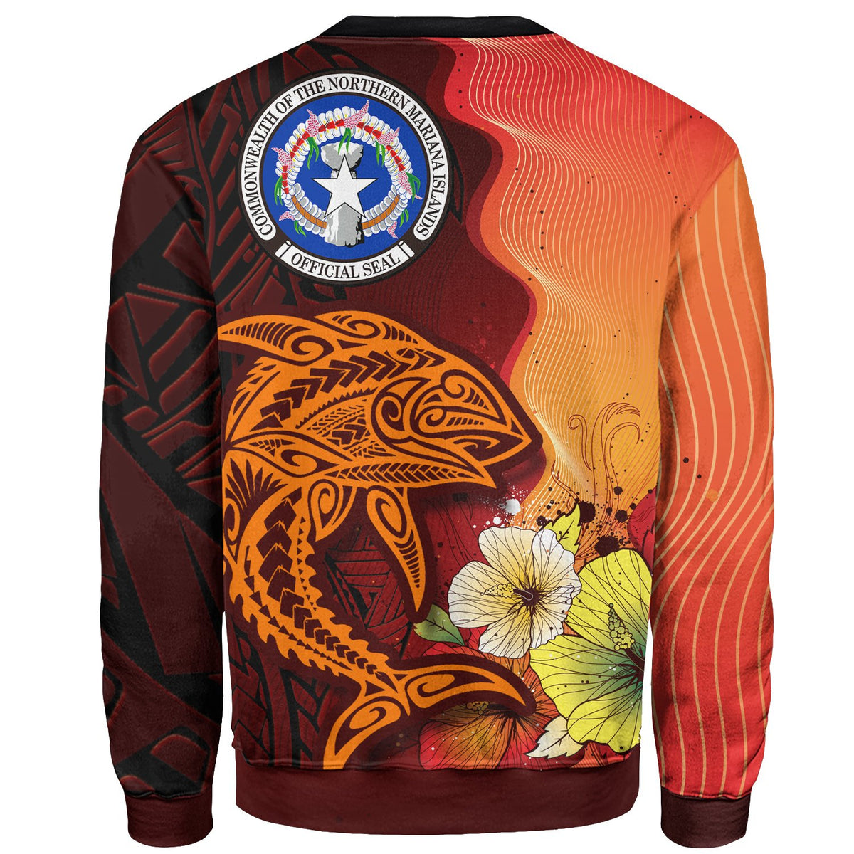 Northern Mariana Islands Sweater - Tribal Tuna Fish - Polynesian Pride