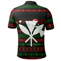 Hawaii Santa Claus Surf Christmas Pattern Polo Shirt Tan Style - Polynesian Pride