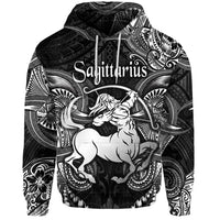 Custom Sagittarius Zodiac Polynesian Hoodie Unique Style Black LT8 - Polynesian Pride